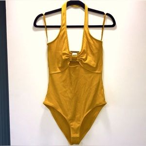 Mustard bodysuit